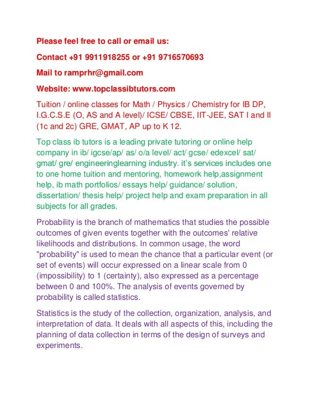 Ib homework help